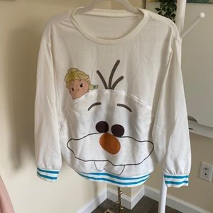 FROZEN Olaf Crewneck Sweatshirt w/ Transforming Olaf Pocket